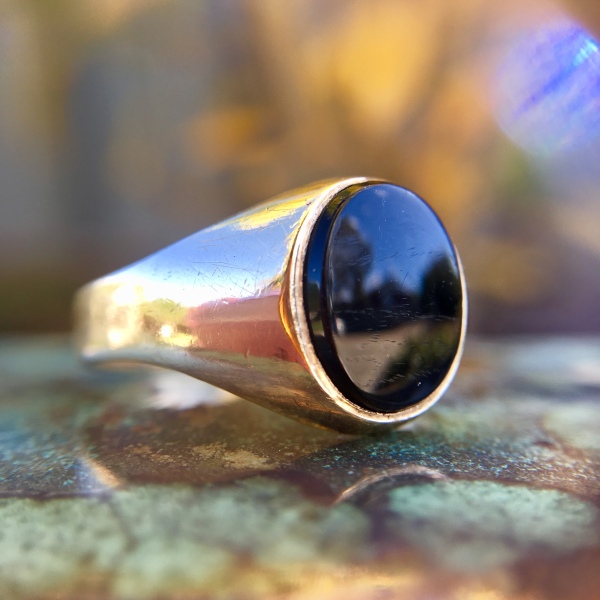 Victorian Onyx Signet Ring